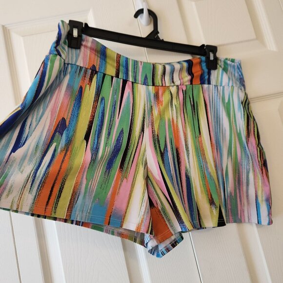 Sunny Leigh Womens Shorts Size XL Colorful Abstract Print - Picture 3 of 6